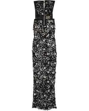 MITILIANE COUTURE Vestido Con Bordado Floral Y Lentejuelas - Blanco