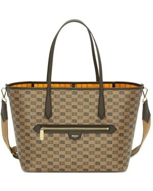 Moreau Medium Monaco geometric-pattern shoulder bag - Blanco