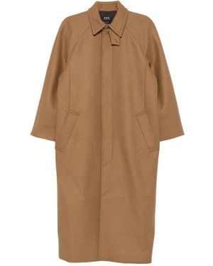 A.P.C. Pocket Wool Coat - Brown