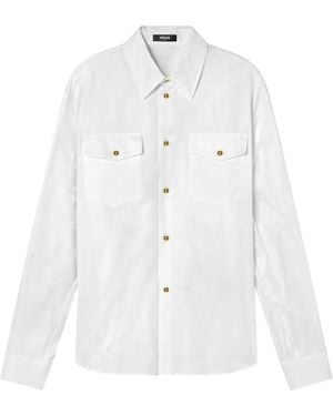Versace Jacquard Cotton Shirt - White