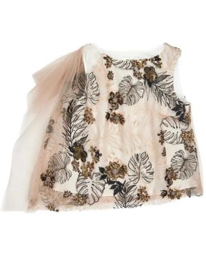 Psophia Blusa A Fiori - Neutro
