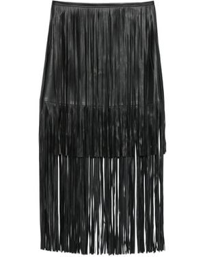 Maje Minigonna Con Motivo Pied-De-Poule - Nero