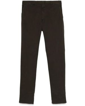 ZEGNA Pressed-Crease Trousers - Black
