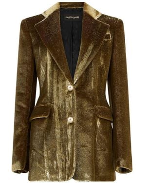 Roberto Cavalli Velvet Blazer - Green