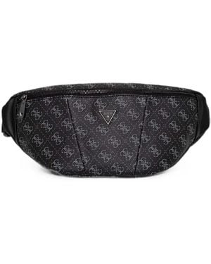 Guess Logo-Print Belt Bag - Black