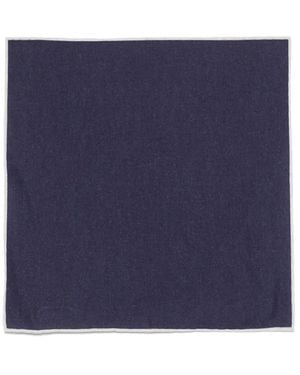 Eleventy Contrasting-Trim Handkerchief - Blue