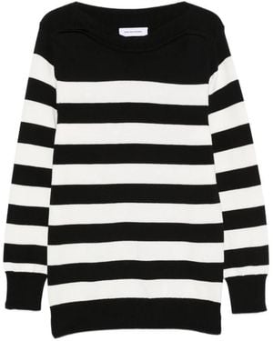 Kiko Kostadinov Horizontal-Stripe Boat-Neck Jumper - Black