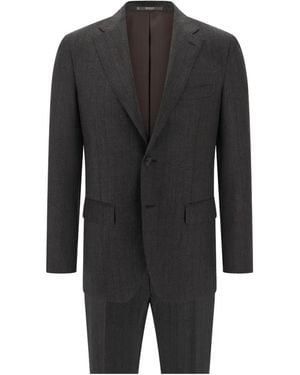 BOGGI Traje De Lana A Rayas Diplomáticas - Negro