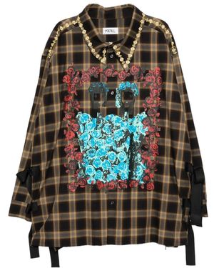 Kidill Embellished Check-Pattern Shirt - Brown