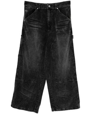 FIVE CM Logo-Patch Trousers - Black