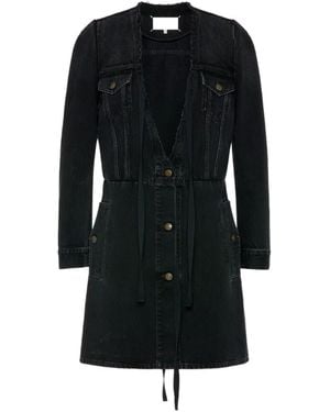 Maison Margiela Mini-Jurk Met Klepzakken En V-Hals - Zwart