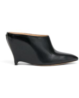 Maison Margiela Pointed-Toe Wedge Mules - Black