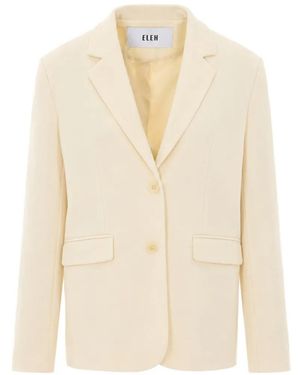 ELEH Notched-Lapel Single-Breasted Blazer - White