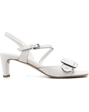 Roberto Del Carlo 55Mm Moore Patent Leather Sandals - White
