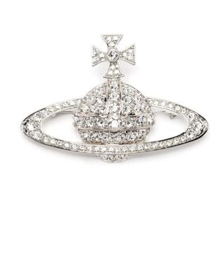 Vivienne Westwood Bas Relief Brooch - White