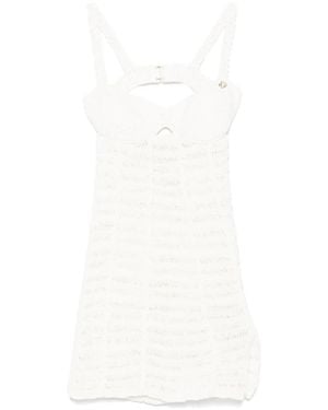 CASABLANCA Gehäkeltes Bustier-Minikleid - Weiß