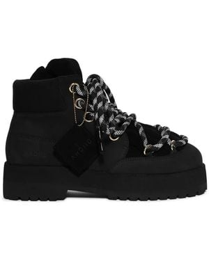 AHDIID Brooklyn Var. 01 Platform-Sole Lace-Up Boots - Black
