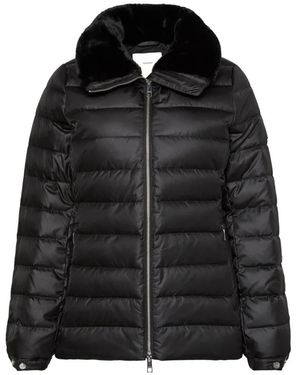 Calvin Klein Faux-Fur-Trim Quilted Jacket - Black