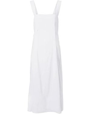 Vince Square-Neck Midi Dress - White