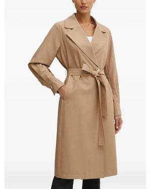 Fracomina Belted Trench Coat - Natural