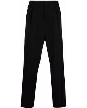 The Row Pleated Straight-Leg Tailored Pants - Black