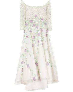 Saiid Kobeisy Off-Shoulder Tulle Dress - White