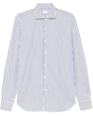 Orian Striped-Pattern Shirt - White