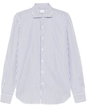 Orian Striped-Pattern Shirt - White