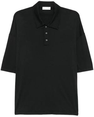Roberto Collina Polo De Manga Corta - Negro
