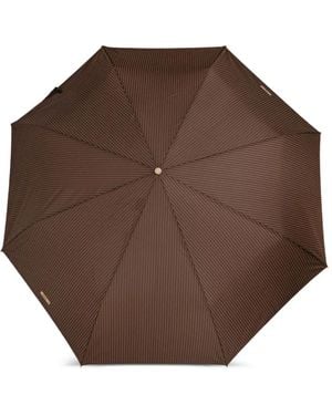 Moschino Regenschirm Mit Nadelstreifen - Braun