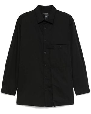 Y-3 Camicia Con Taschino - Nero