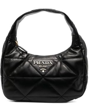 Prada Spectrum Quilted Leather Tote Bag - Black