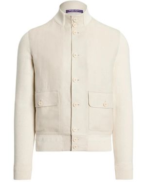 Ralph Lauren Bomber Con Bottoni - Bianco