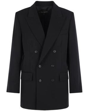 Ter Et Bantine Double-Breasted Wool Blazer - Black