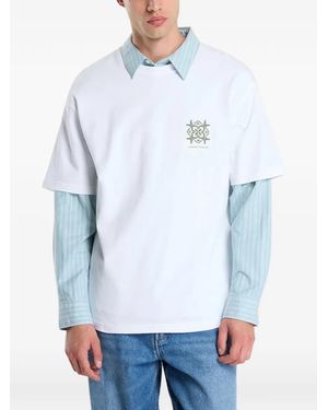 Samsøe & Samsøe Sajes Graphic-Print T-Shirt - Blue
