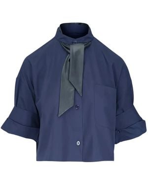 Twp Chemise Ex On Repeat À Détail Noué En Cuir - Blue