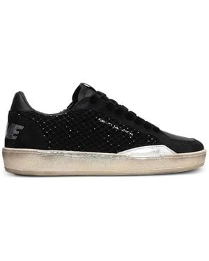 Crime London Chelsea Stud-Embellished Leather Trainers - Black