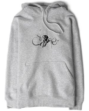 Dime Octopus-Print Hoodie - Gray