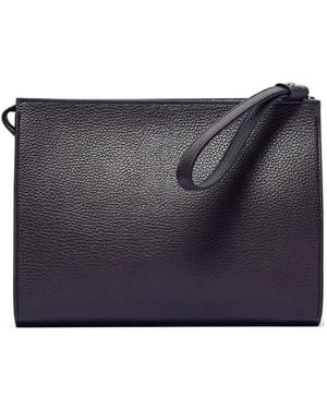 Orciani Micron Pebbled Clutch Bag - Black