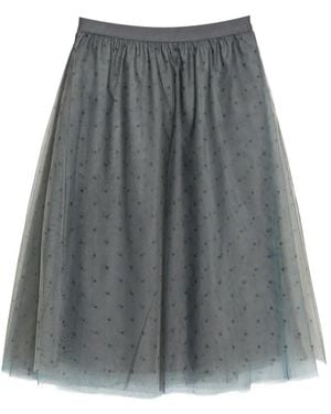 JNBY Polka Dot Layered Skirt - Grey