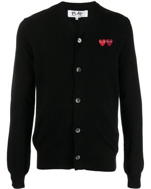 COMME DES GARÇONS PLAY Double Heart Cardigan - Black
