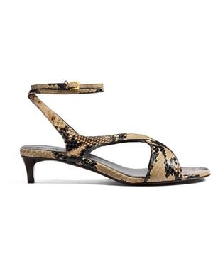 KHAITE Liria Ankle-Strap Sandals - White