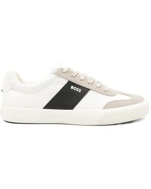 BOSS Stripe-Detail Trainers - White