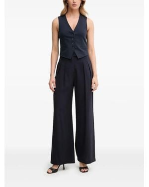 Patrizia Pepe Button-Fastening Sleeveless Waistcoat - Blue