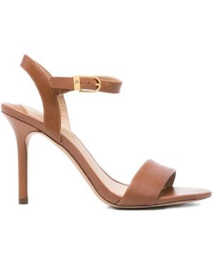 Ralph Lauren 90Mm Gwen Ankle-Strap Heeled Sandals - Brown