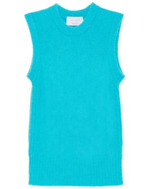 Daniele Fiesoli Crew Neck Knitted Vest - Blue