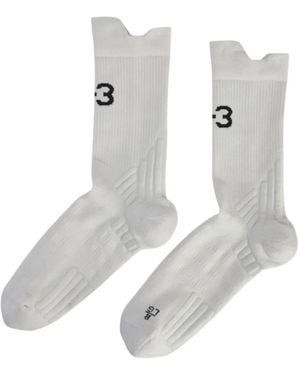 Y-3 Calcetines con detalle del logo - Blanco