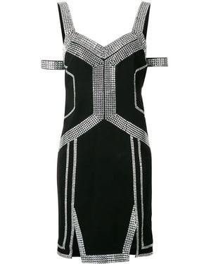 Philipp Plein Embellished Trim Dress - Black