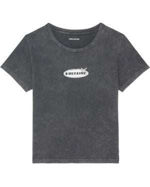 Zadig & Voltaire Alys Hc Motocross Strass - Grey