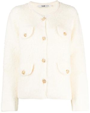 B+ AB Cardigan Girocollo - Neutro